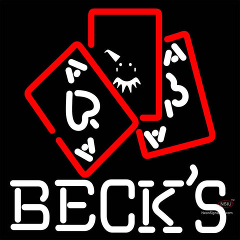 Becks Ace And Poker Neon Sign x 