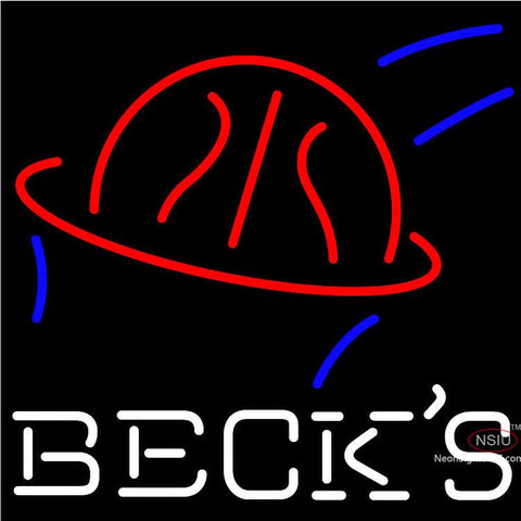 Becks Basketball Neon Beer Sign x 