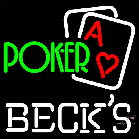 Becks Green Poker Neon Sign x 