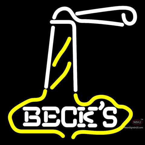 Becks Light House Neon Beer Sign 