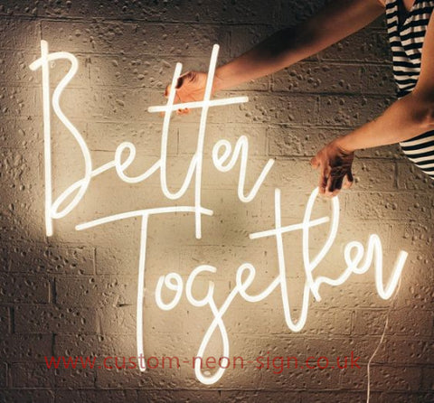 Better Together Love Wedding Home Deco Neon Sign 