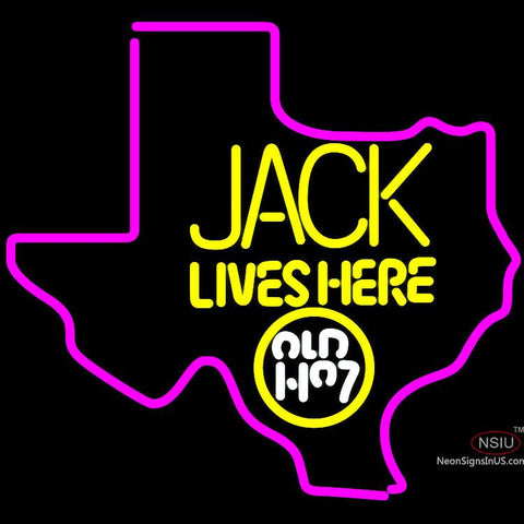 Big Jack Daniels Jack Lives Here Texas Neon Sign 