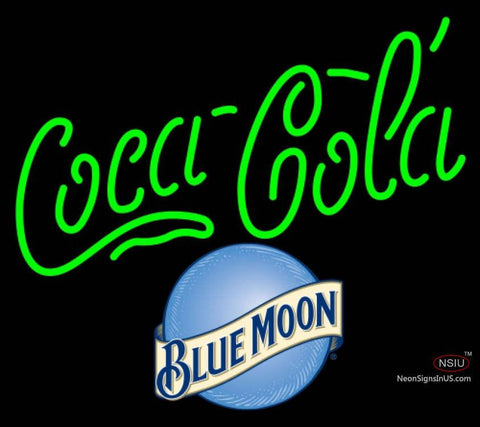 Blue Moon Coca Cola Neon Sign   