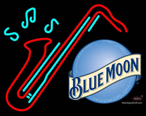 Blue Moon Saxophone Neon Sign   