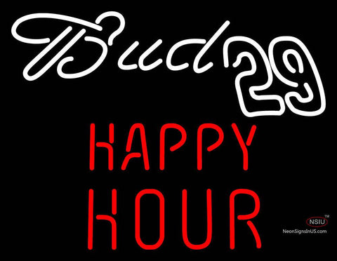 Bud  Happy Hour Neon Sign 