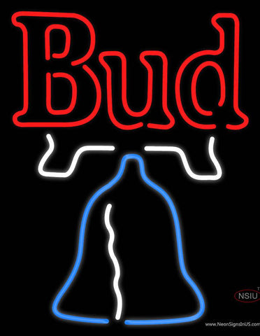 Bud Bell Real Neon Glass Tube Neon Sign 