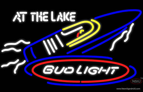 Bud Light At The Lake Neon Beer Sign 