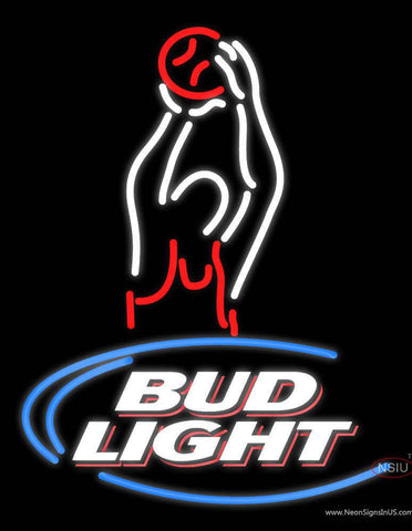 Bud Light Basketball Player Real Neon Glass Tube Neon Sign 