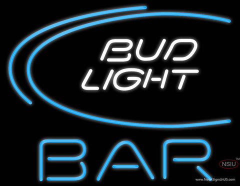 Bud Light Beer Bar Real Neon Glass Tube Neon Sign 