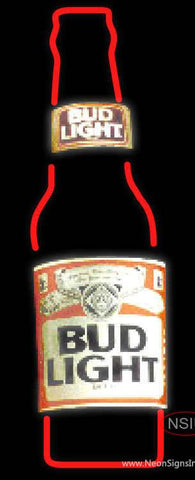 Bud Light Bottle Neon Beer Sign