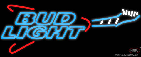 Bud Light Flying V Guitar Neon Beer Sign 