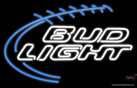 Bud Light Football Real Neon Glass Tube Neon Sign 