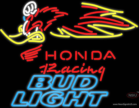Bud Light Honda Racing Woody Woodpecker Crf  Real Neon Glass Tube Neon Sign 