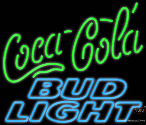Bud Light Neon Coca Cola Green Real Neon Glass Tube Neon Sign 