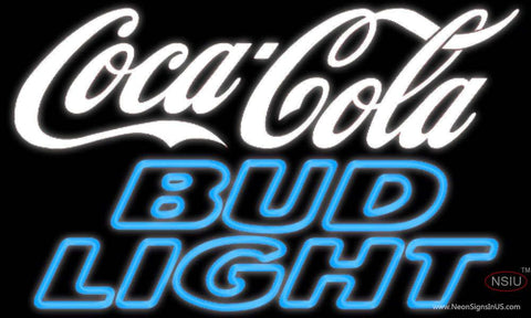 Bud Light Neon Coca Cola White Real Neon Glass Tube Neon Sign 