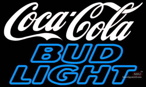 Bud Light Neon Coca Cola White Neon Sign   
