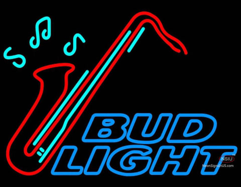 Bud Light Neon Saxophone Neon Sign   