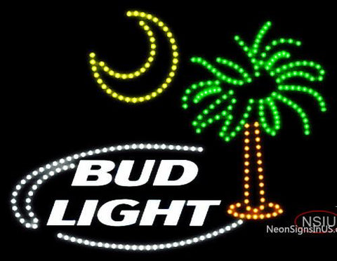 Bud Light Palm Tree With Sun Led Sign  