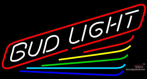 Bud Light Rainbow Neon Beer Sign 