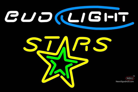 Bud Light Texas Stars Ahl Neon Beer Sign 7 