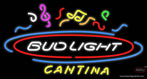 Budlight Cantina Real Neon Glass Tube Neon Sign- 