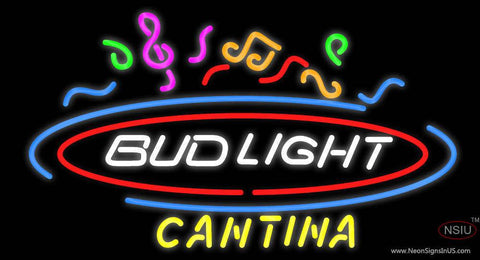 Budlight Cantina Real Neon Glass Tube Neon Sign