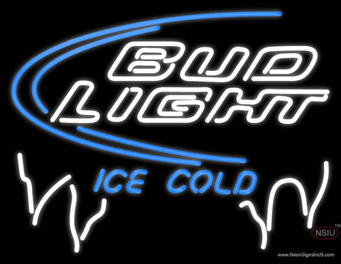 Budlight Ice Cold Real Neon Glass Tube Neon Sign