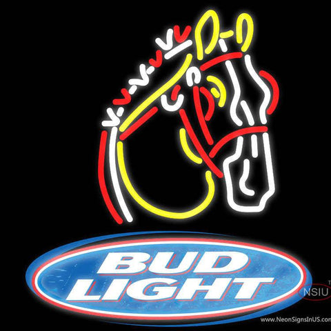 Bud Light Logo Horse Neon Beer Sign 