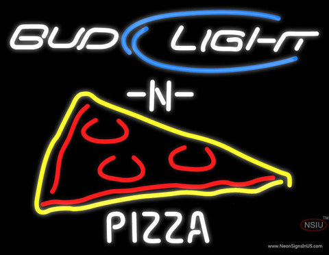 Budlight N Pizza Real Neon Glass Tube Neon Sign 