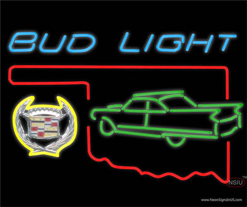 Budlight Oklahoma Calidac Car  Real Neon Glass Tube Neon Sign 