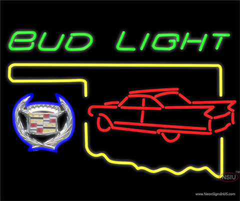 Budlight Oklahoma Calidac Car  Real Neon Glass Tube Neon Sign 