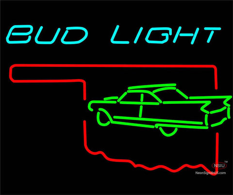 Budlight Oklahoma Calidac Green Color Neon Sign 