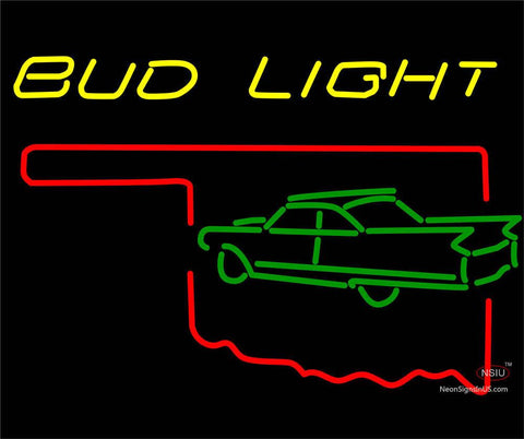 Budlight Oklahoma Car Veepgreen Neon Sign