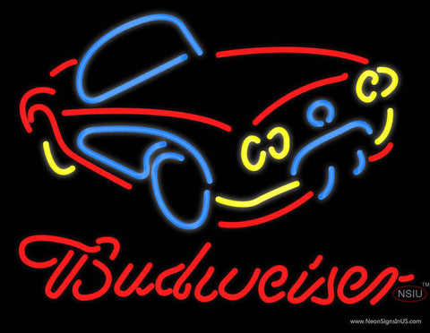 Budweiser Car Logo Real Neon Glass Tube Neon Sign 