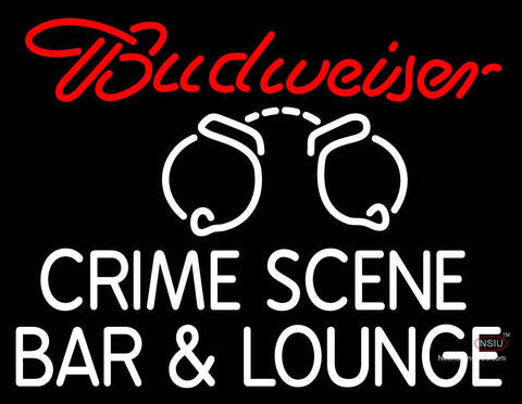 Budweiser Crime Scene Bar Lounge Neon Sign 