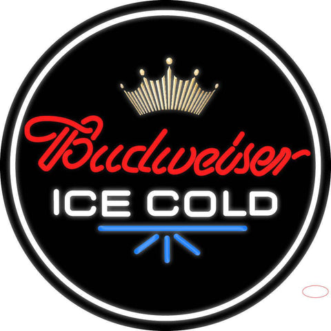 Budweiser Icecold Real Neon Glass Tube Neon Sign 