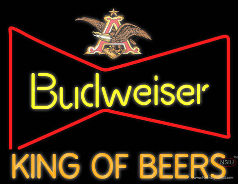 Budweiser King Of Beers Real Neon Glass Tube Neon Sign 