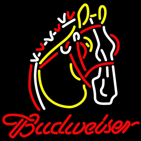 Budweiser Logo Hors Neon Beer Sign Giant 