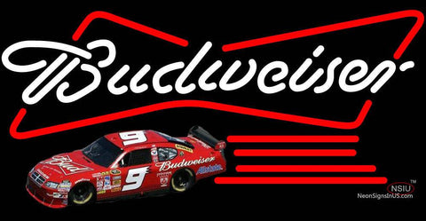 Budweiser Logo With NASCAR Neon Sign