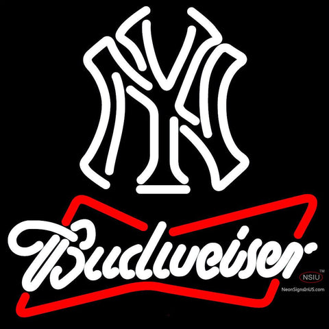 Budweiser Neon New York Yankees White MLB Neon Sign   x 