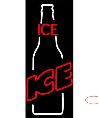 Bud Ice Bottle Neon Beer Sign 