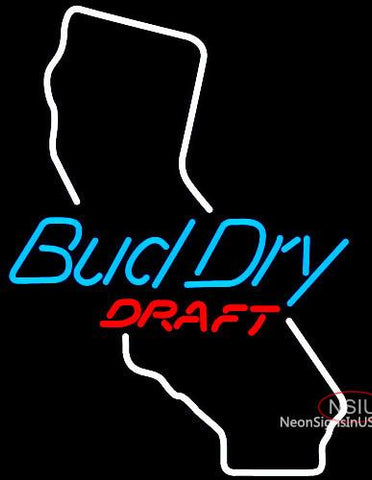 Bud Dry California Neon Beer Sign