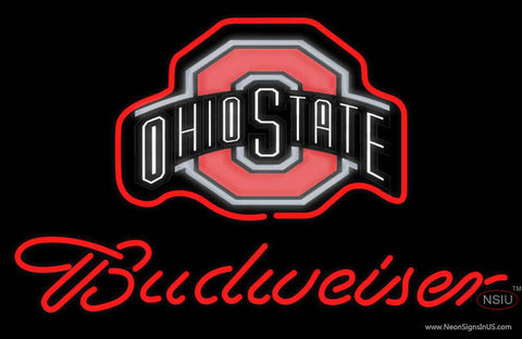 Budweiser Ohio State Real Neon Glass Tube Neon Sign 
