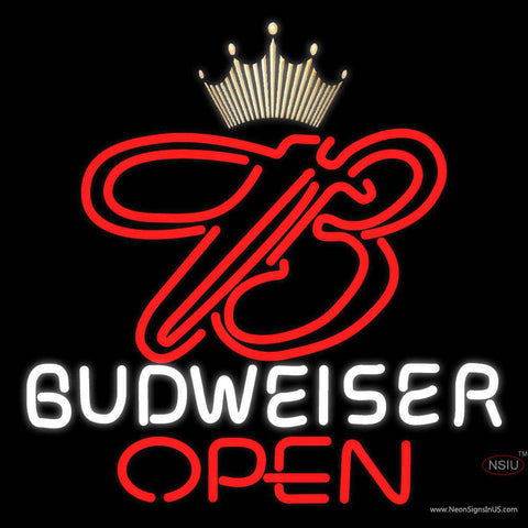 Budweiser Open Real Neon Glass Tube Neon Sign 