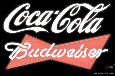 Budweiser Red Coca Cola White Sign 