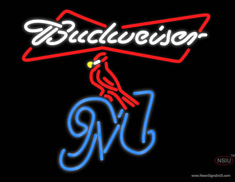 Budweiser St Louis Cardinals Real Neon Glass Tube Neon Sign 