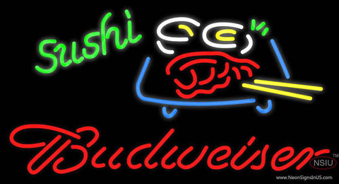 Budweiser Sushi Real Neon Glass Tube Neon Sign 