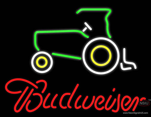 Budweiser Tractor Real Neon Glass Tube Neon Sign 