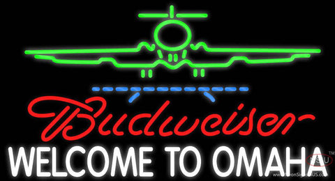 Budweiser Welcome To Ohama Real Neon Glass Tube Neon Sign 