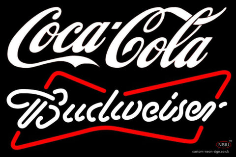 Budweiser White Coca Cola White Sign   